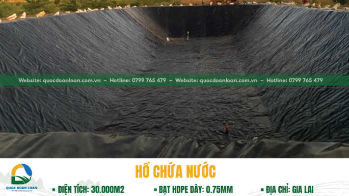 hồ chứa nước lót bạt 0.75m2